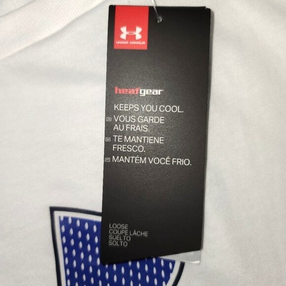 Under Armour HeatGear Loose Fit Men's Tee NWT 2XL White Performance - Picture 5 of 8